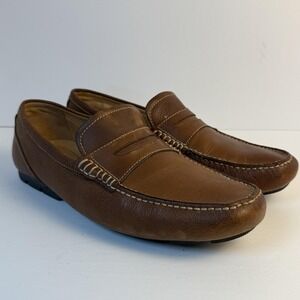 Rockport Shoes Mens Size 11 W Brown Leather Driving Loafers Slip On Comfort